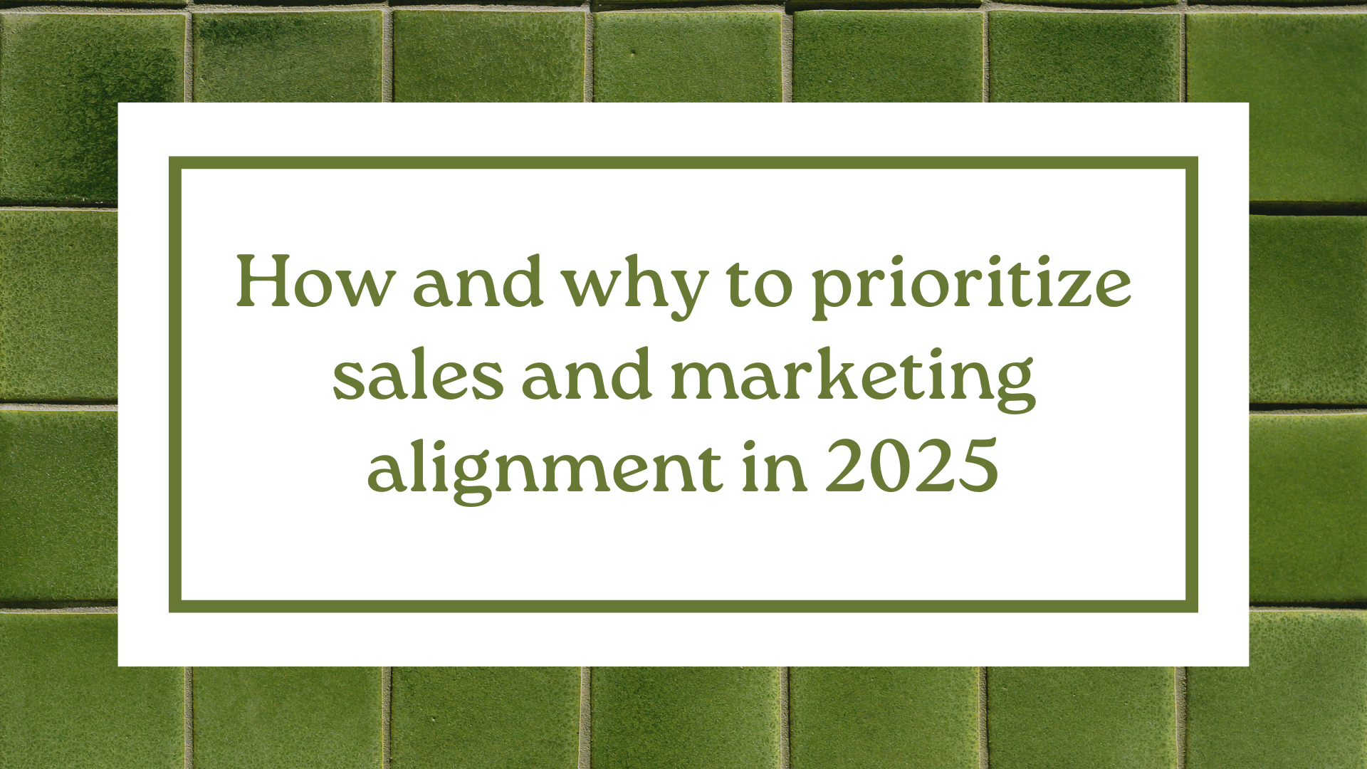 sales and marketing alignment 